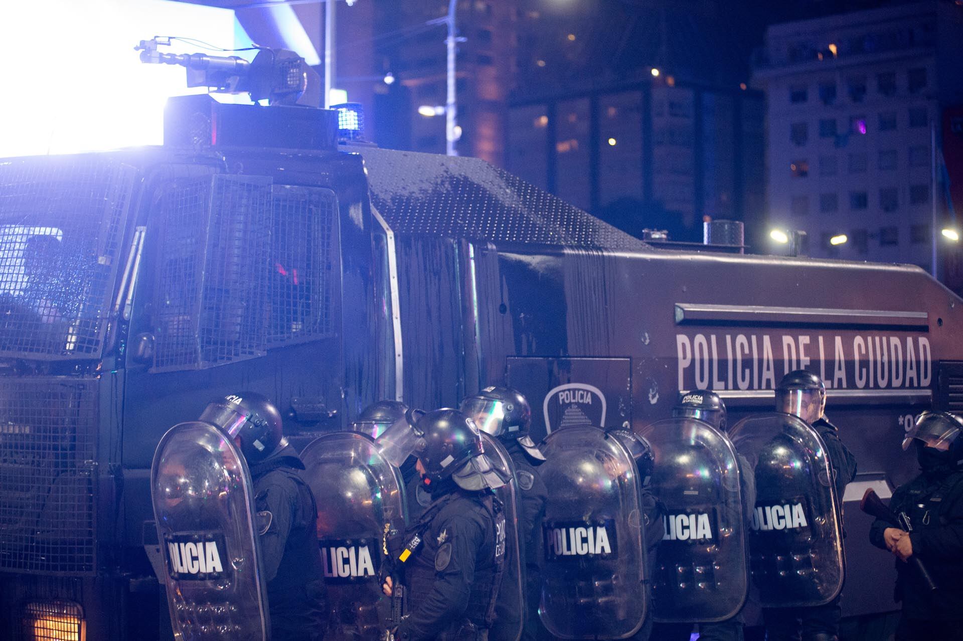 Incidentes en el Obelisco durante los festejos por el bicampeonato de la Copa América