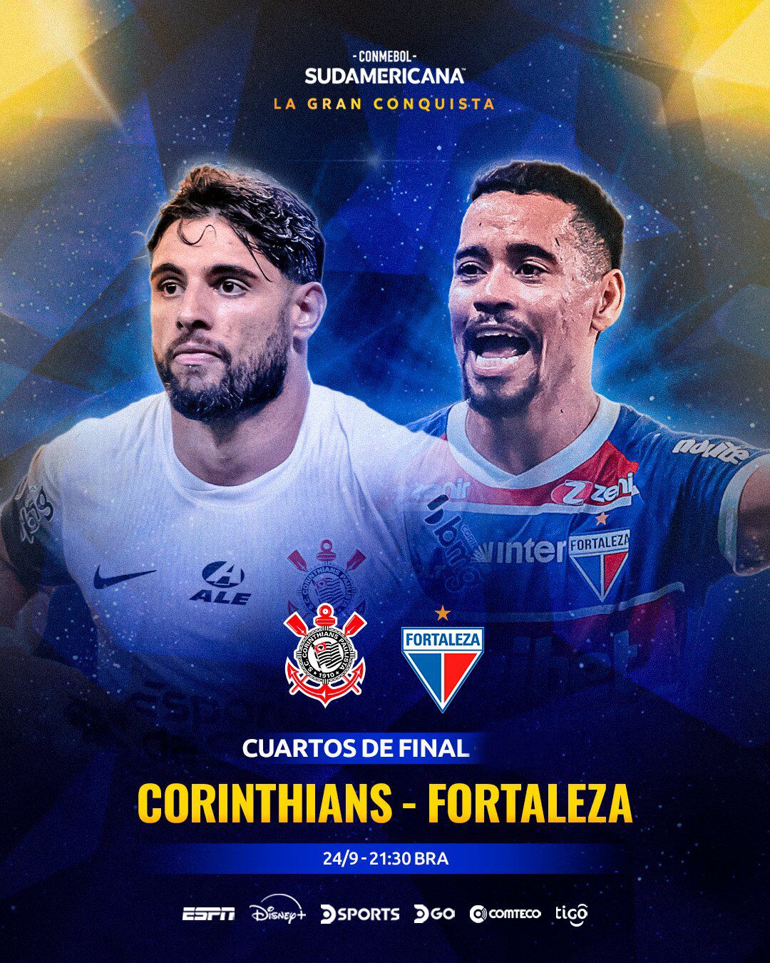 Corinthians y Fortaleza se enfrentarán por cuartos de final vuelta de Copa Sudamericana 2024.