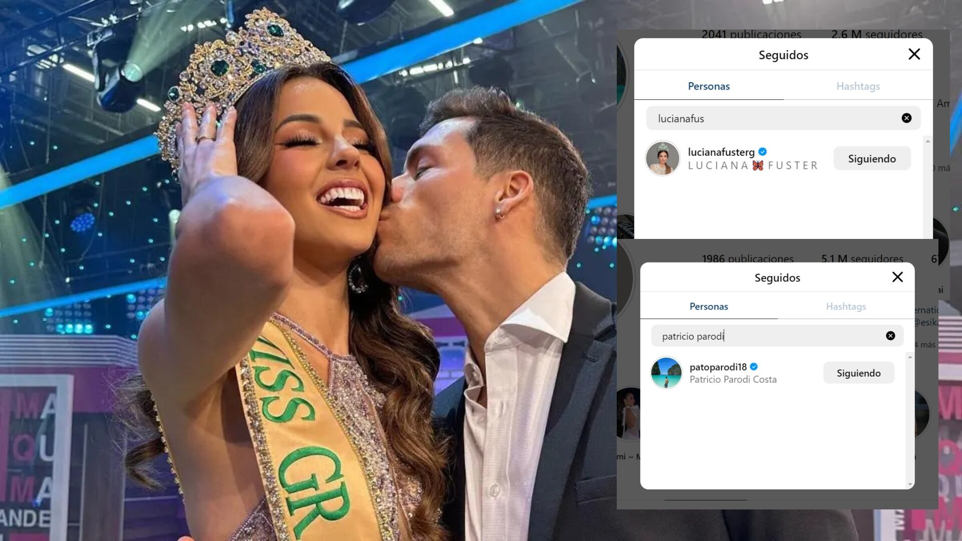 Patricio Parodi y Luciana Fuster aún se sigue en Instagram.