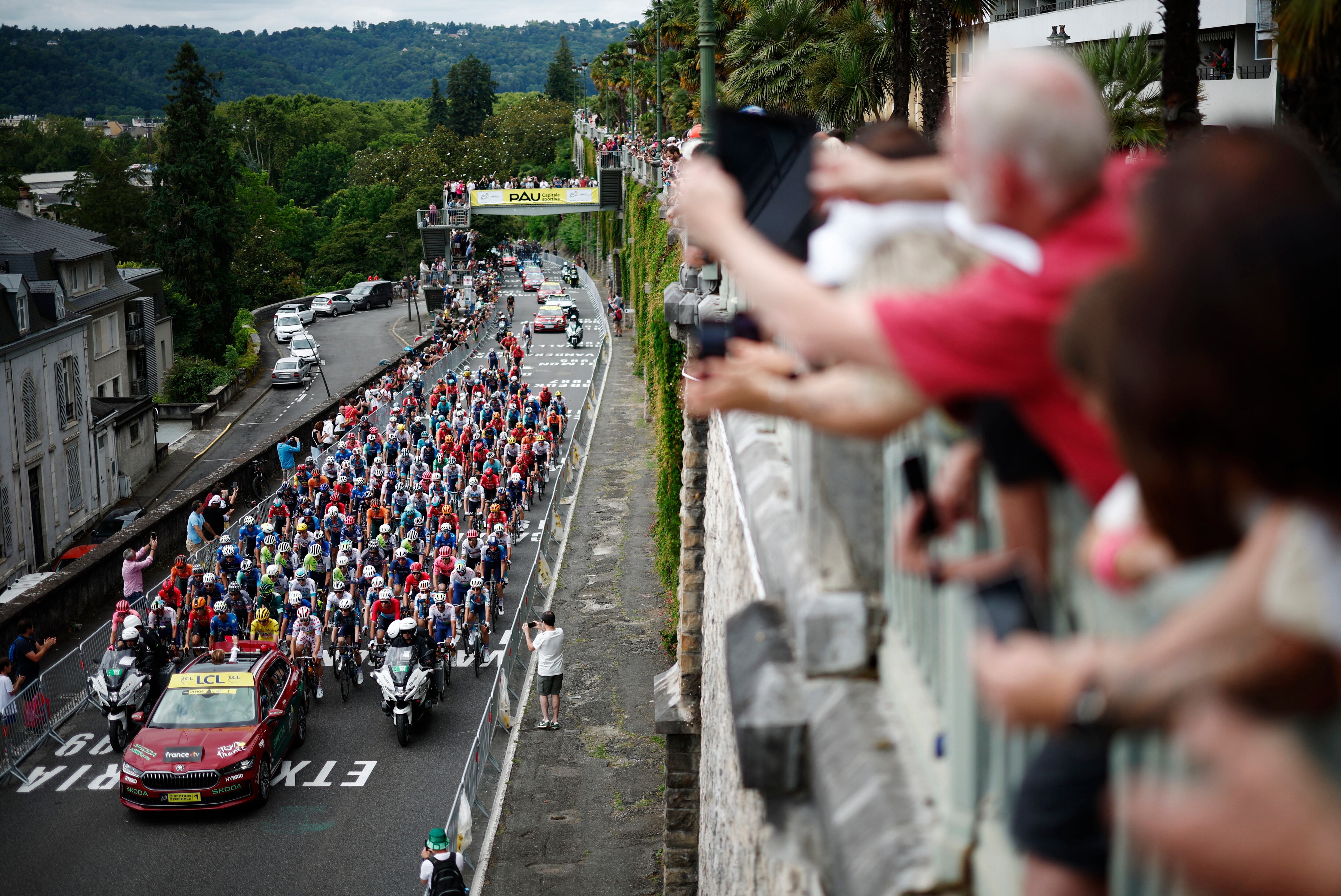 El punto de partida de la etapa 14 del Tour de Francia 2024 - crédito Stephane Mahe/REUTERS