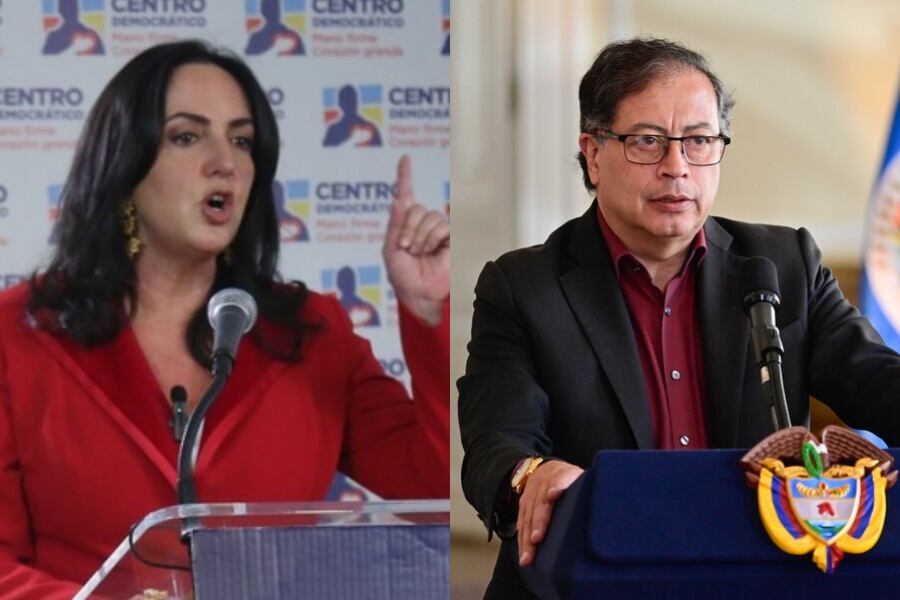 María Fernanda Cabal y Gustavo Petro