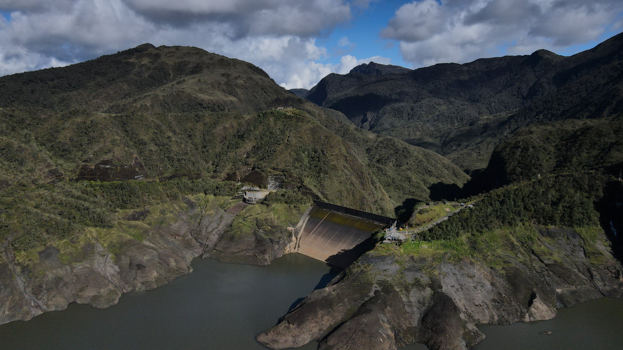 Así se ve el Sistema Chingaza a finales de mayo, después de más de un mes de racionamiento de agua en Bogotá - crédito Eaab