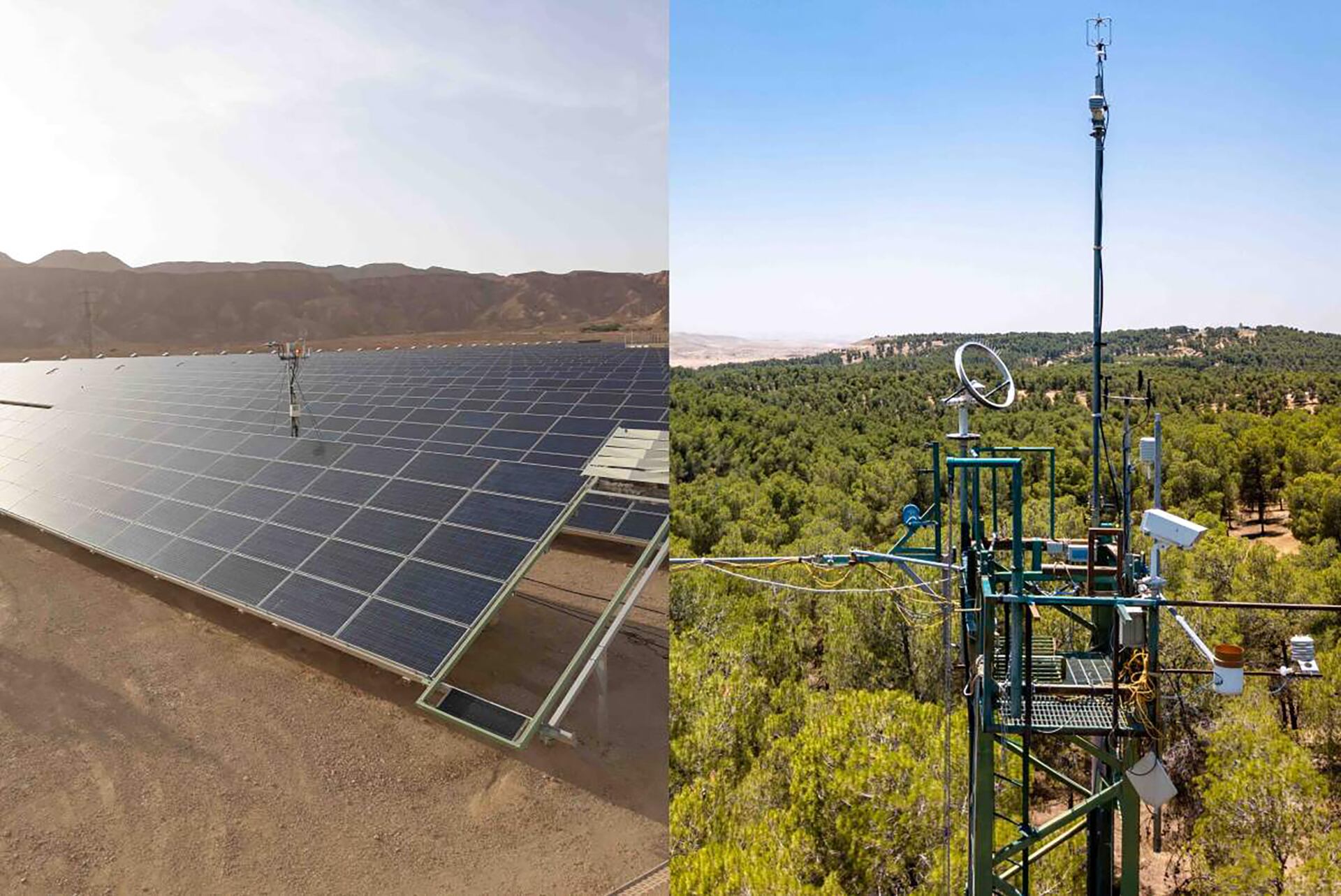 estación solar en bosque de yatir