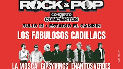 Cómplices, Aterciopelados, Enanitos Verdes, Los Fabulosos Cadillacs y Prisioneros: así se presentarán los grupos en el concierto Rock & Pop en El Campín