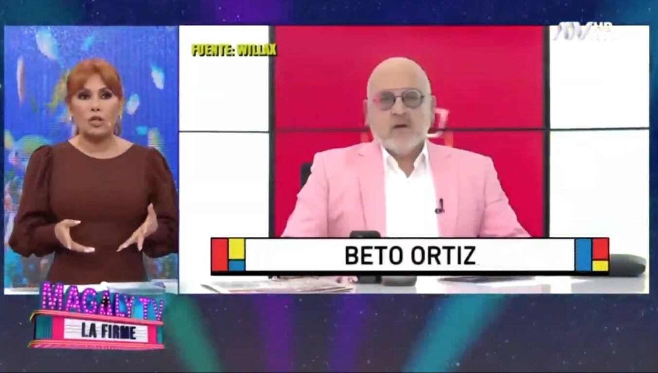 Beto Ortiz se queja de Willax por invitados de Milagros Leiva: “Es un canal tan democrático que a veces da náuseas”. (Captura: Magaly TV La Firme)