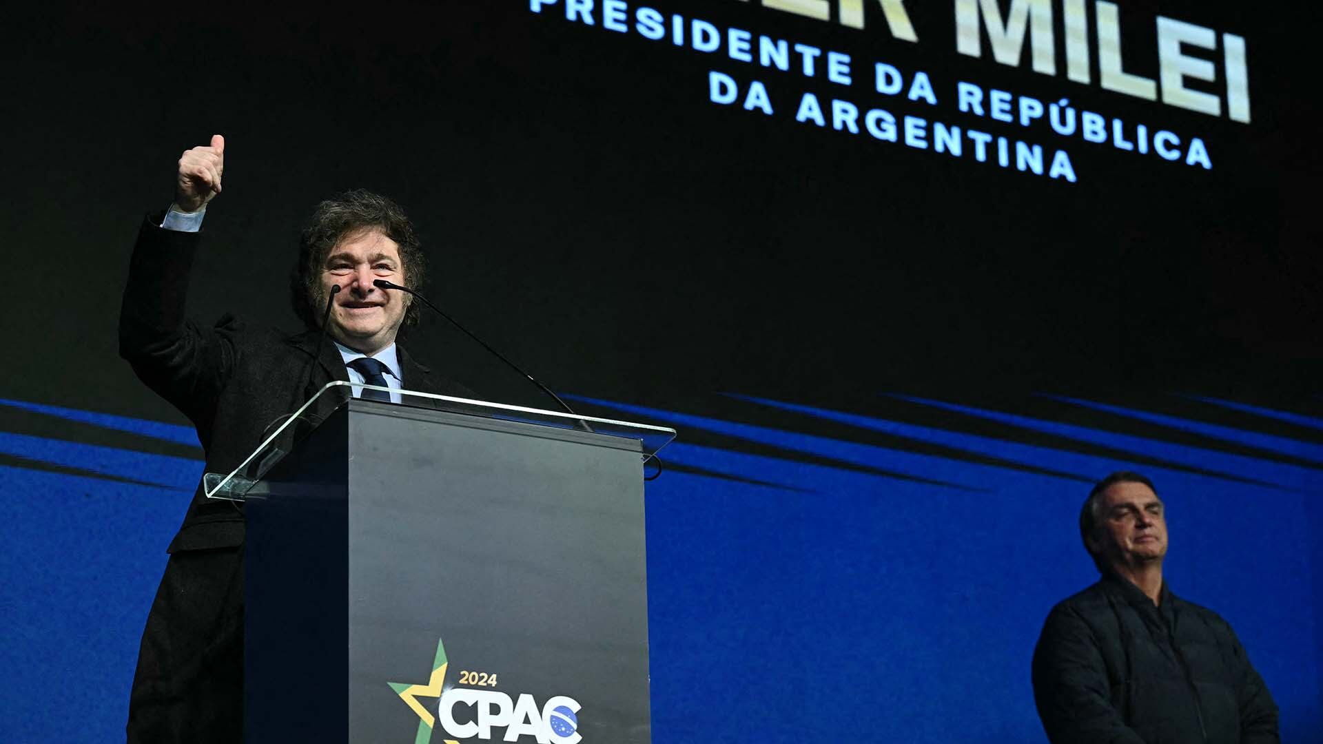 Javier Milei y Jair Bolsonaro en CPAC Brasil