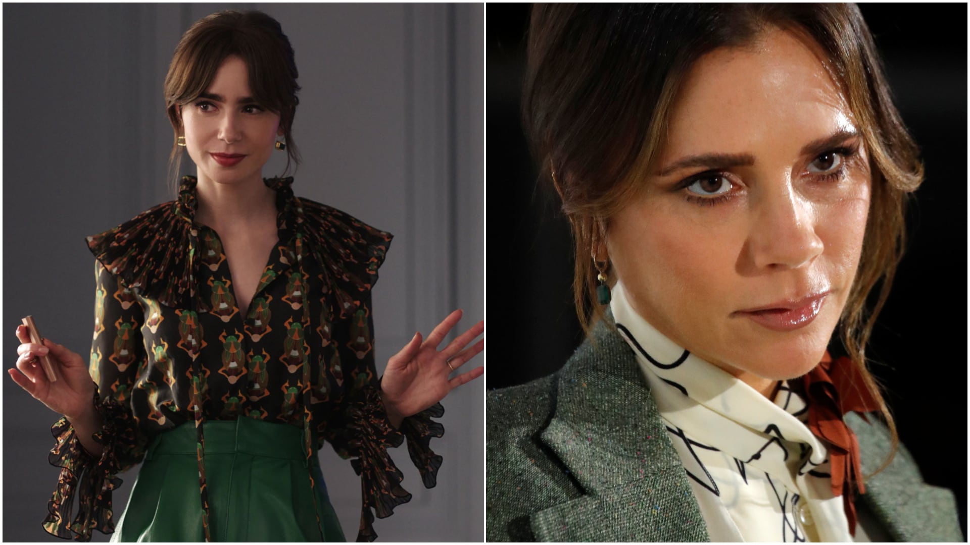 Lily Collins confesó su deseo de lucir diseños de Victoria Beckham en la próxima temporada de “Emily en París”