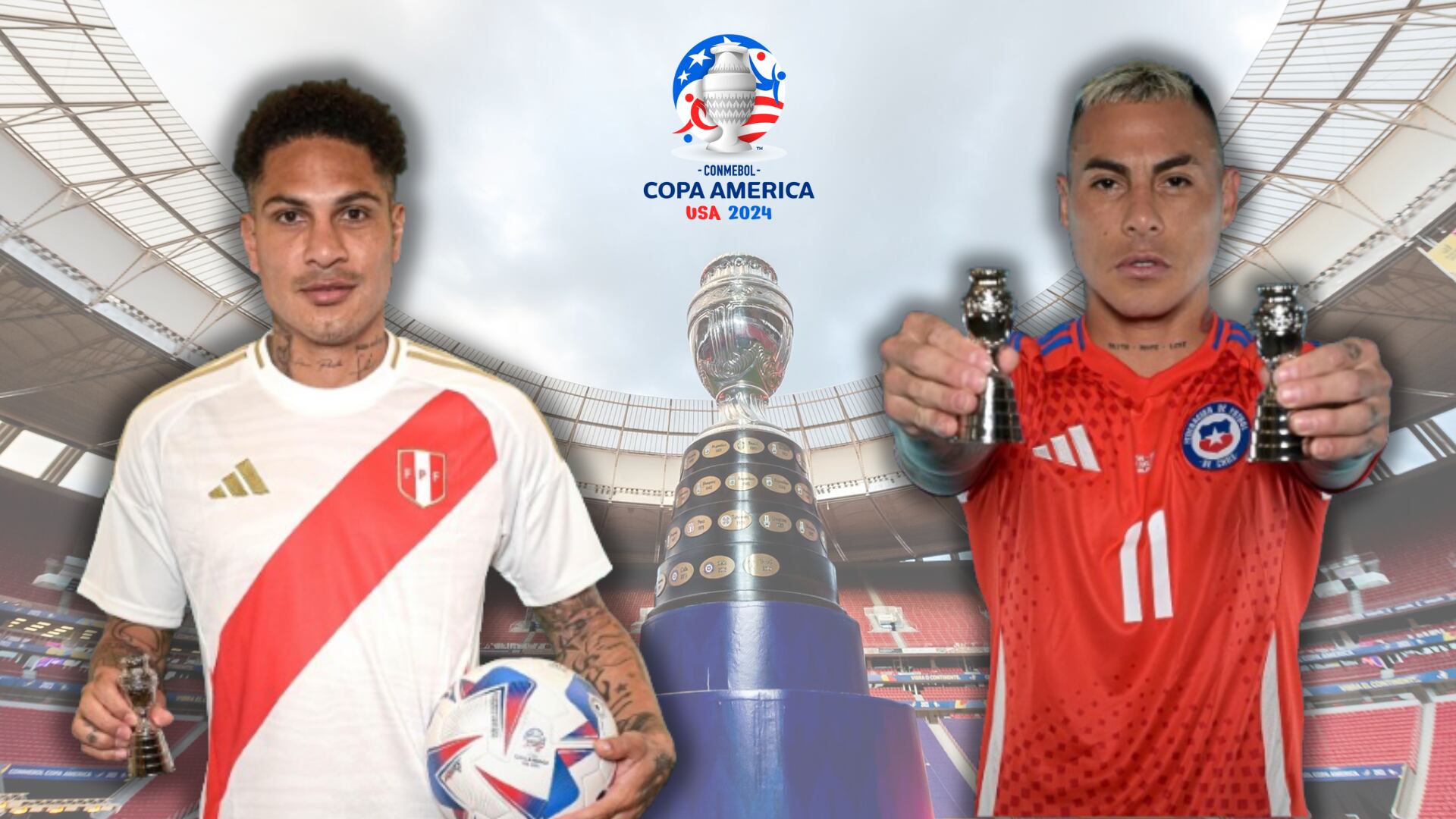 Paolo Guerrero y Eduardo Vargas se vuelven a encontrar en un Perú vs Chile por Copa América.