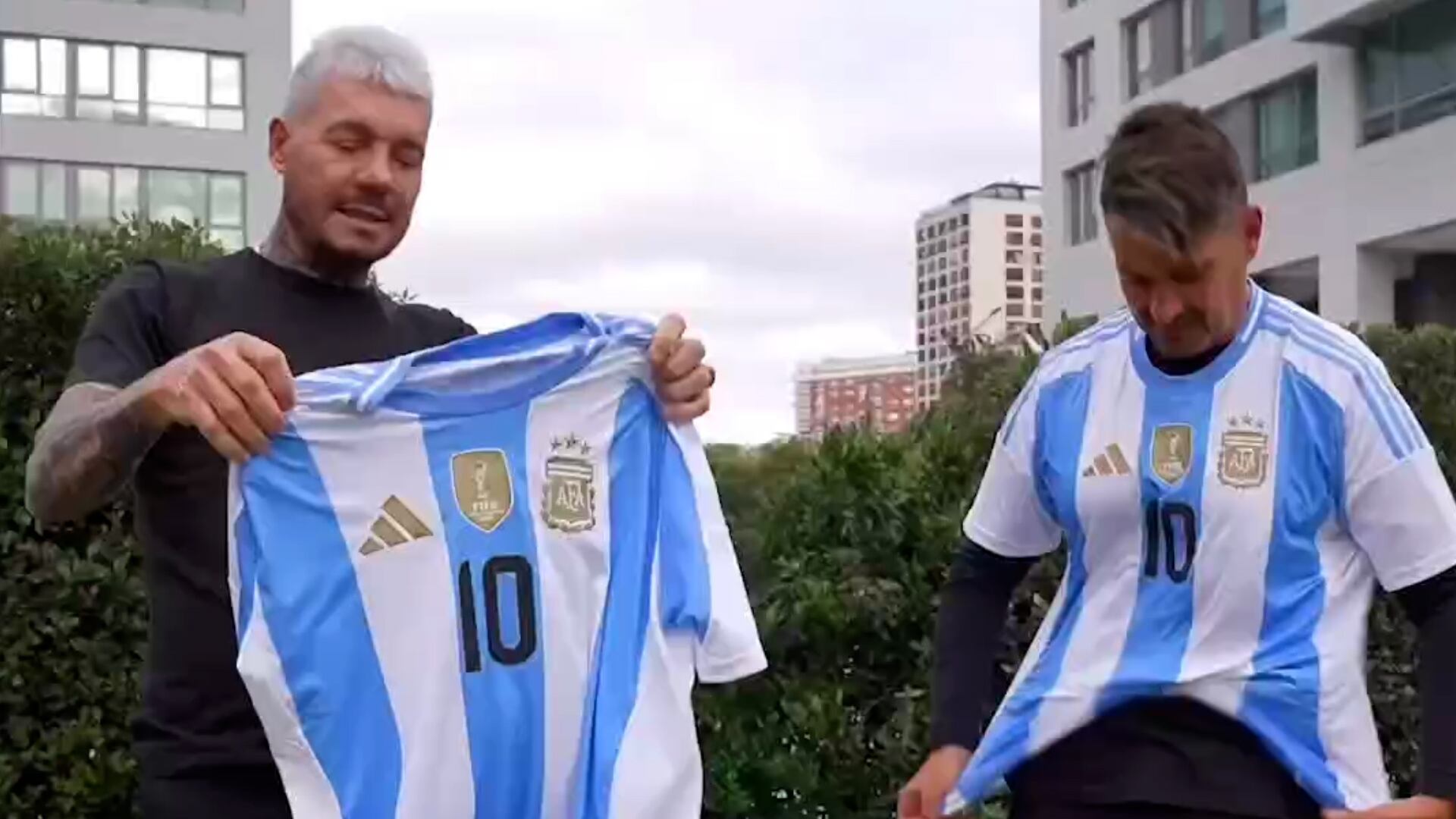 Marcelo Tinelli y El Tirri previo a la Copa América