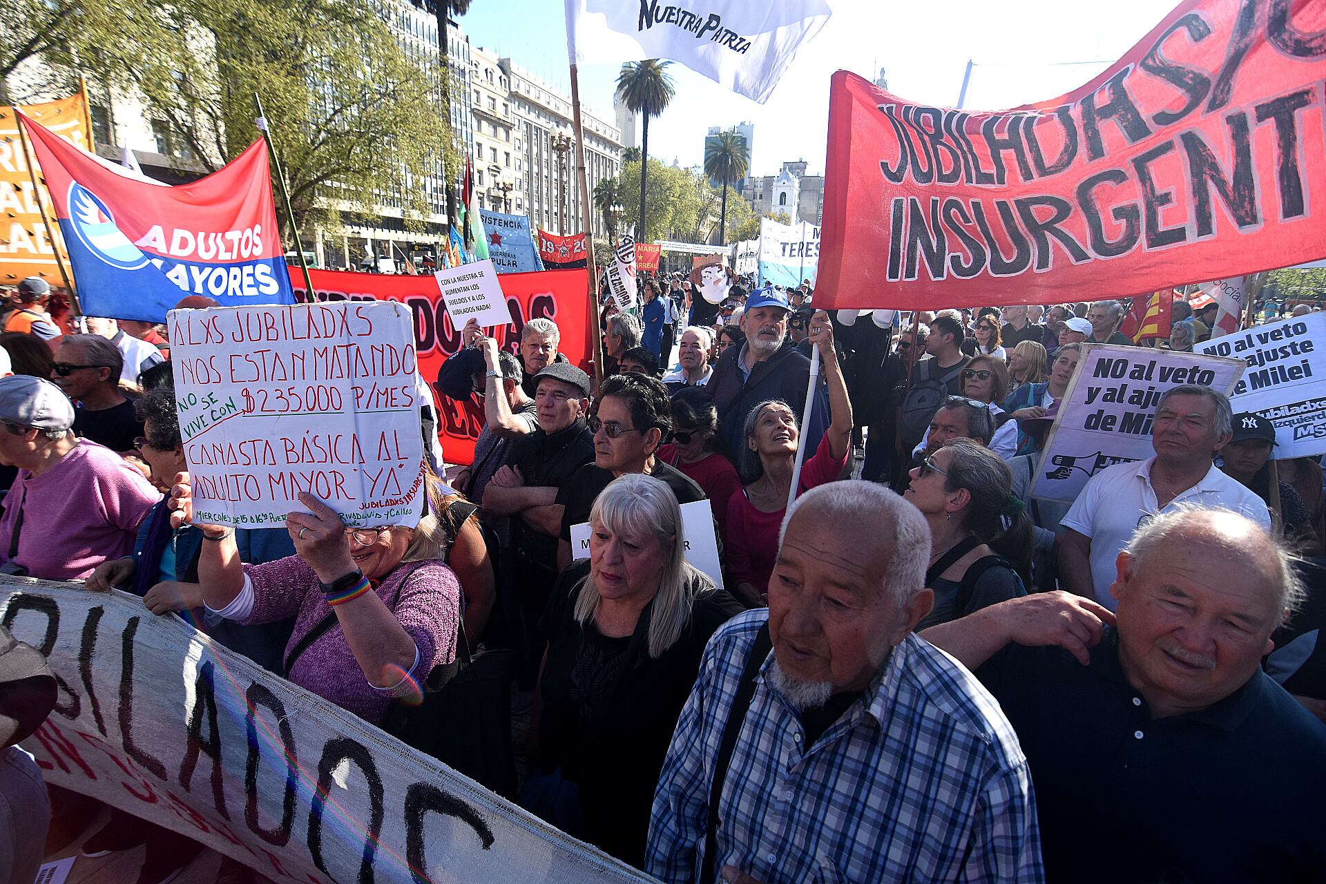 Acto Plaza de Mayo x los jubilados