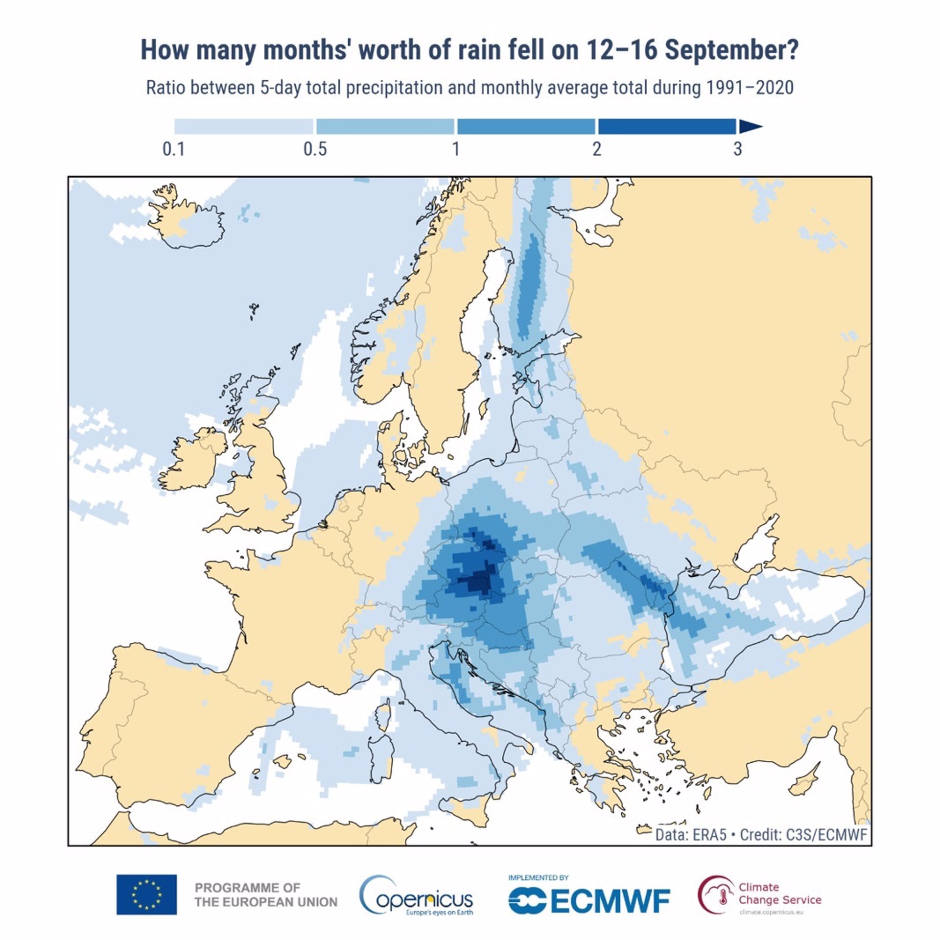 Septiembre de 2024 fue el más cálido desde 1991 a nivel global y el segundo en Europa, según Copernicus