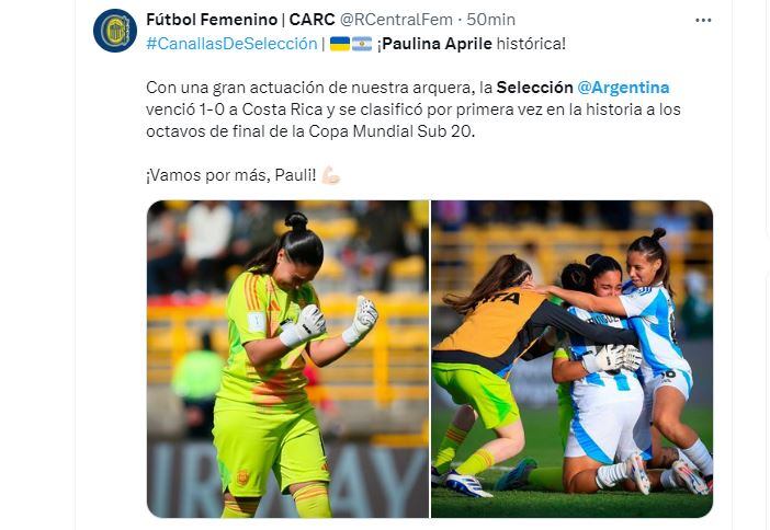 paulina aprile rosario central selección argentina