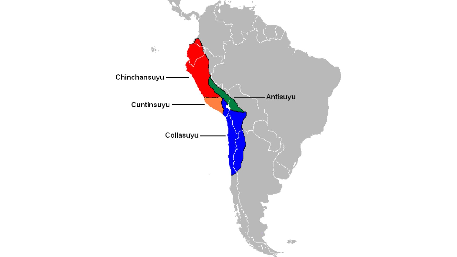 Mapa de Tahuantinsuyo.