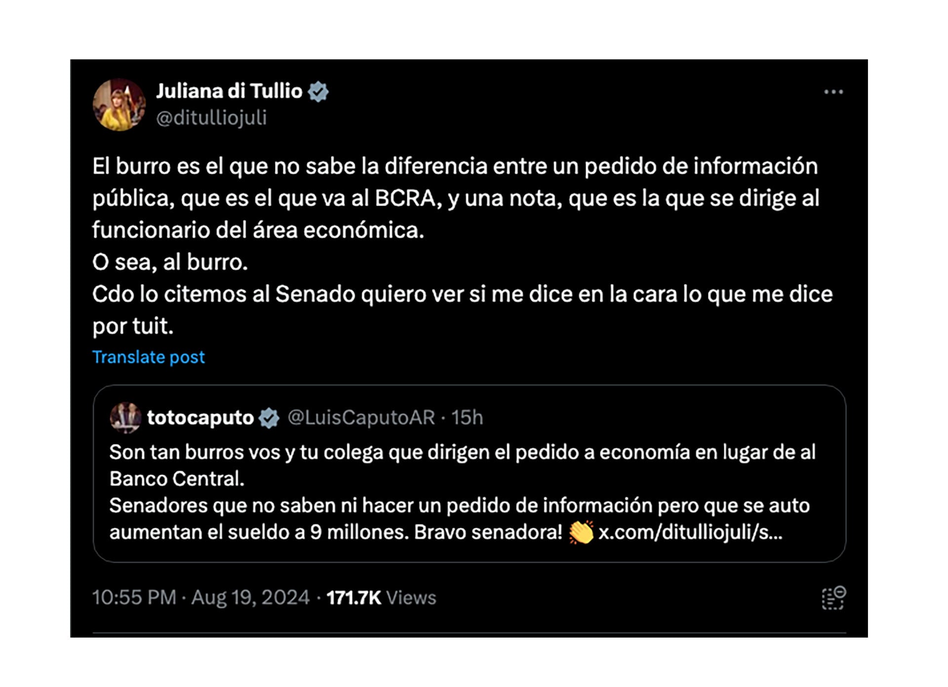 Tuit Caputo Juliana Di Tullio