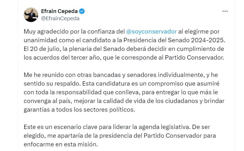 Efraín Cepeda en X