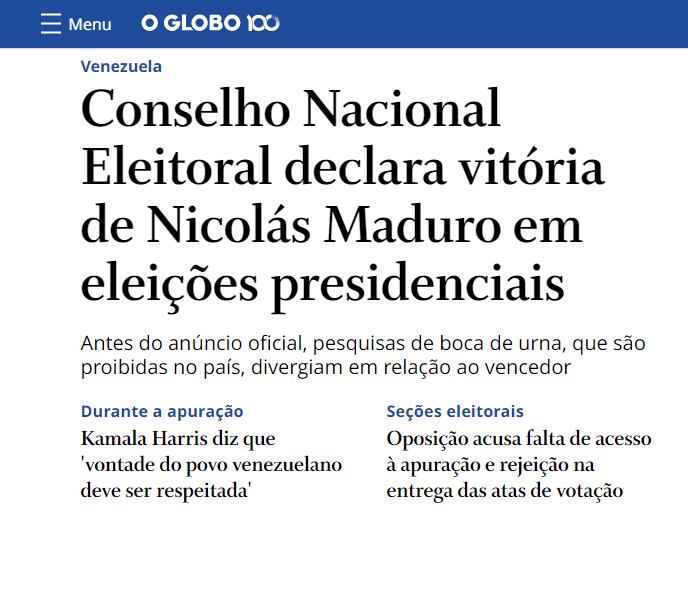 Así destacaron los principales medios internacionales el fraude electoral perpetrado por Nicolás Maduro en Venezuela