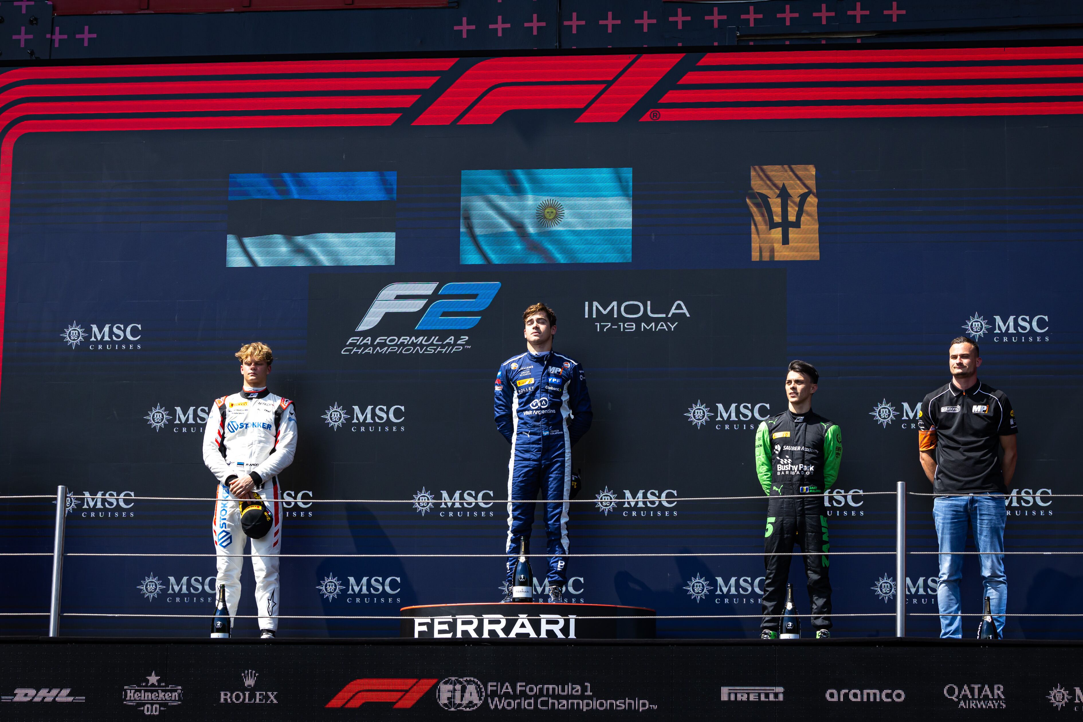 Franco ganó su única carrera en Fórmula 2 en Imola y fue segundo en España y Austria este año (Foto: Dutch Photo Agency)