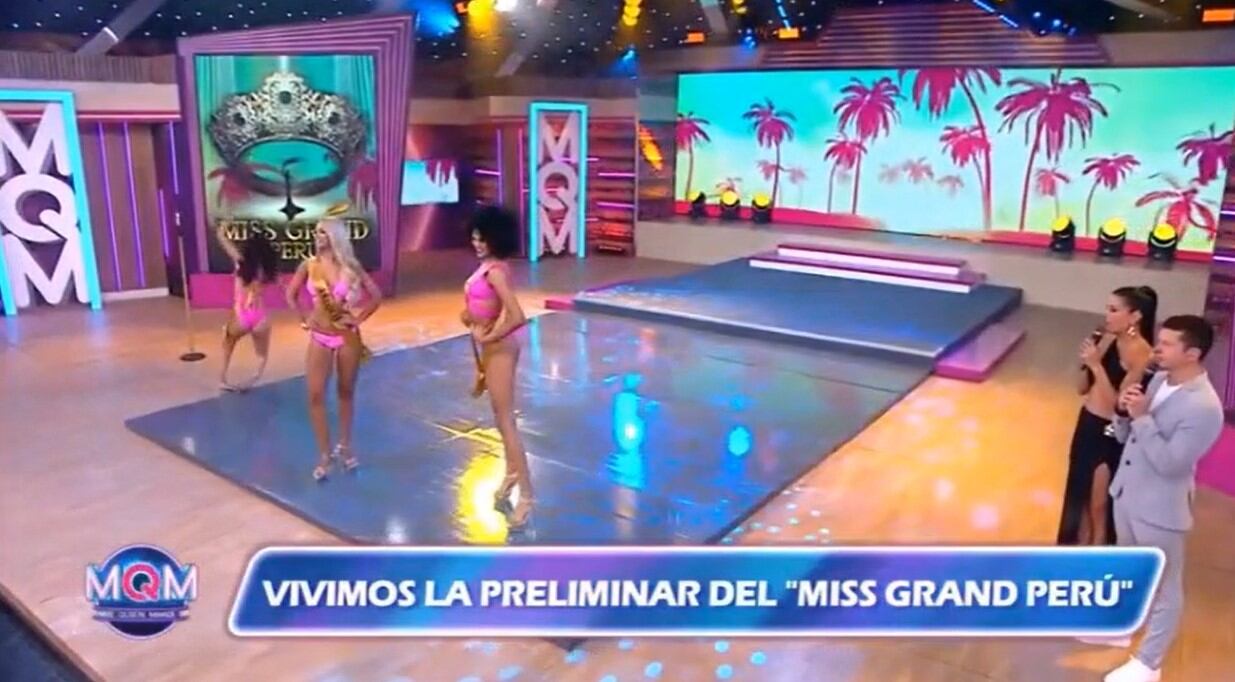 Candidata al Miss Grand Perú sufre aparatosa caída en vivo.