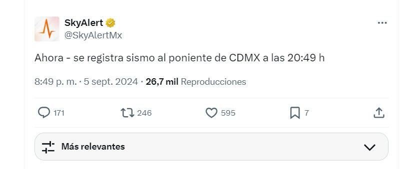 Sismo hoy CDMX - microsismo - 5 septiembre