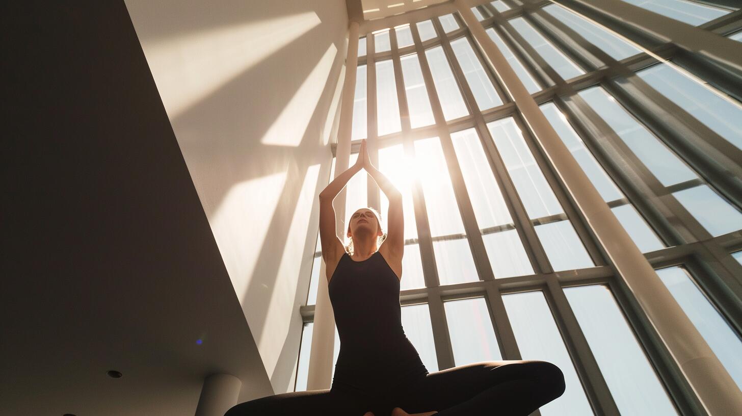 Mujer en una postura de yoga, mostrando serenidad y equilibrio, enfatizando la importancia de la práctica regular para la salud mental y física. La imagen simboliza la búsqueda de un estilo de vida saludable y equilibrado, destacando cómo el yoga ofrece un espacio para la meditación, la conexión espiritual y el bienestar integral. Ilustra el compromiso con el autocuidado y la armonía interior. (Imagen ilustrativa Infobae)