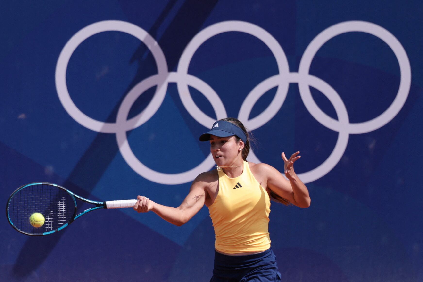 Con un total de duración de dos horas y 12 minutos de partido, culmina la participación de Camila Osorio en París 2024 -crédito Claudia Greco / REUTERS