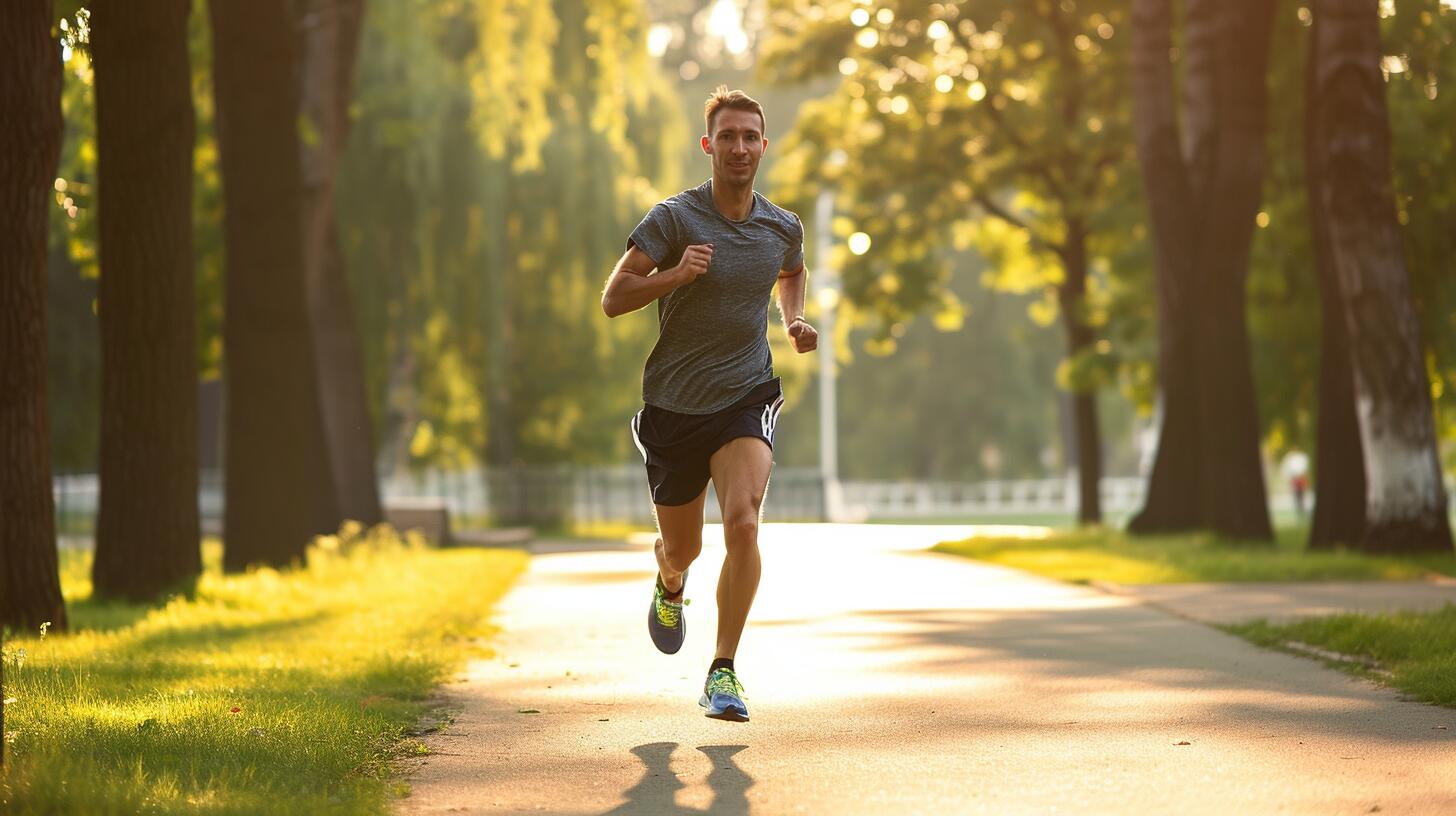 Imagen revitalizante de persona corriendo en el parque, practicando ejercicio para mejorar su salud y bienestar. La escena transmite energía positiva y muestra el compromiso con un estilo de vida activo. (Imagen Ilustrativa Infobae)