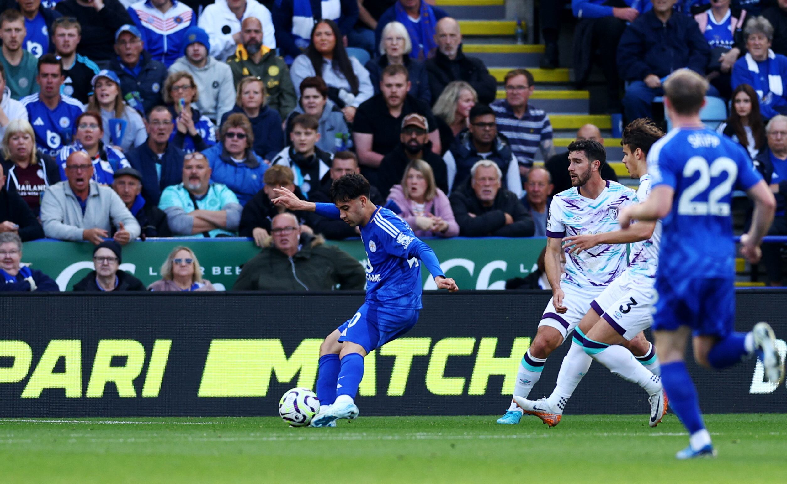 Facundo Buonanotte marcó un golazo para el Leicester City (Reuters/Andrew Boyers)