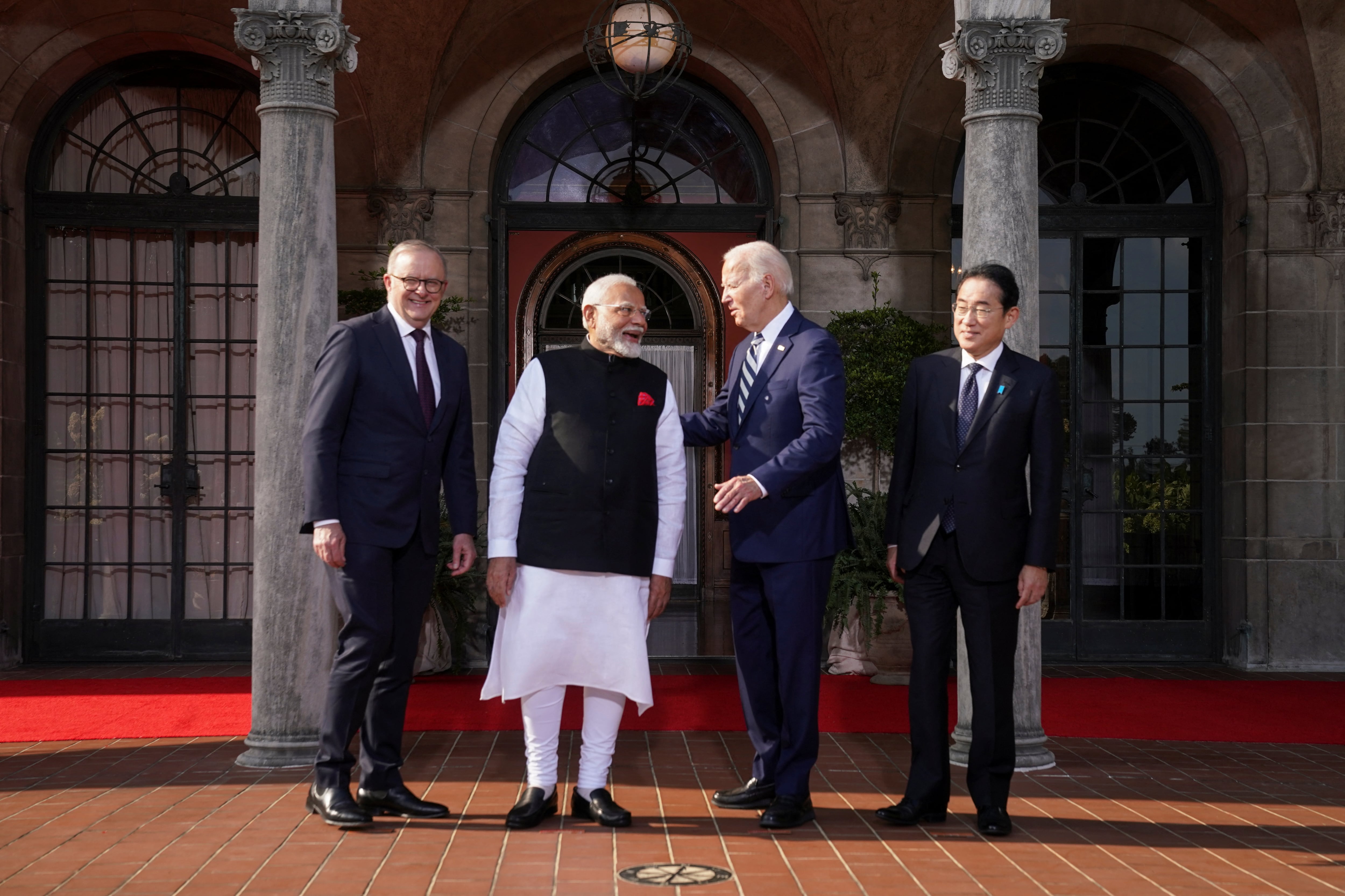 El presidente de Estados Unidos, Joe Biden, se reunió con los líderes de Japón, India y Australia (REUTERS/Kevin Lamarque)